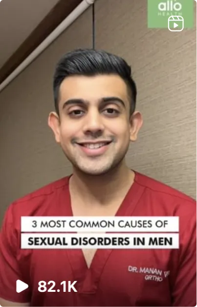 Insta story on 3most common causes of sexual disorders in men