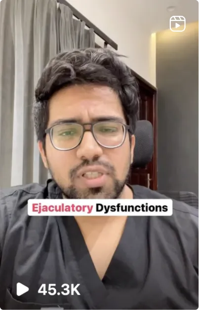 Insta story on Ejaculatory Dysfunctions