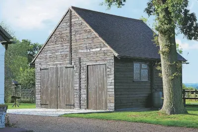 Extra High Wooden Garage