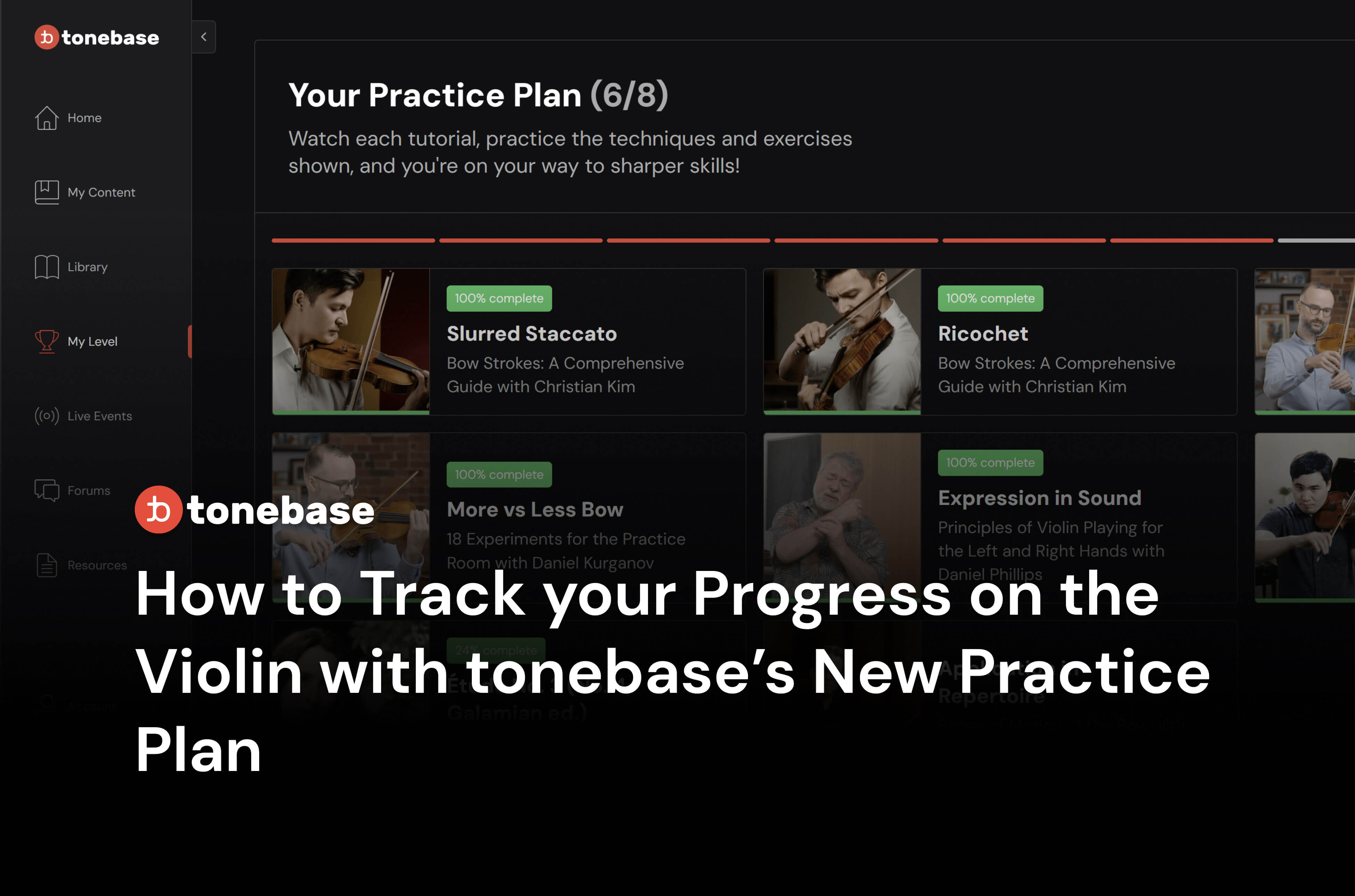 How to Track your Progress on the Violin with tonebase’s New Practice Plan