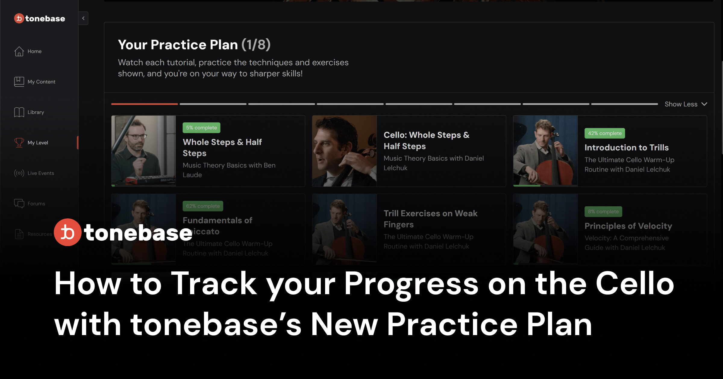 How to Track your Progress on the Cello with tonebase’s New Practice Plan