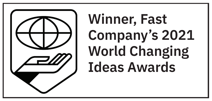 Winnner, Fast Company's 2021 World Changing Ideas Award badge