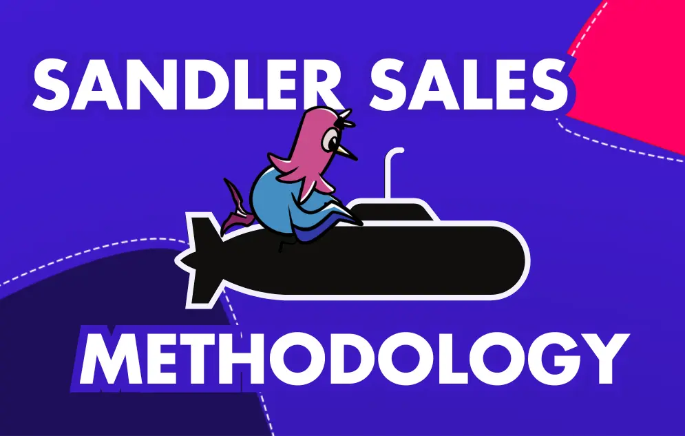 A cartoon of a person on a submarine with the words "Sandler Sales Methodology" written in the corner.