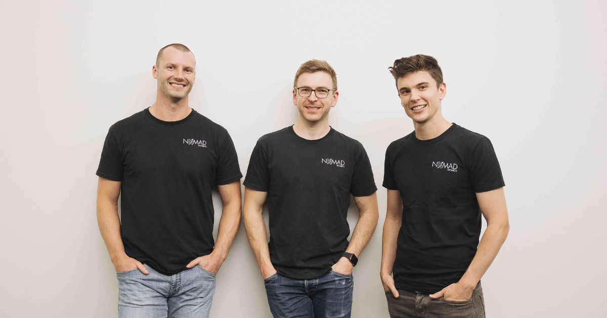 Nomad Atomics founders Paul Wigley, Christian Freier and Kyle Hardman 