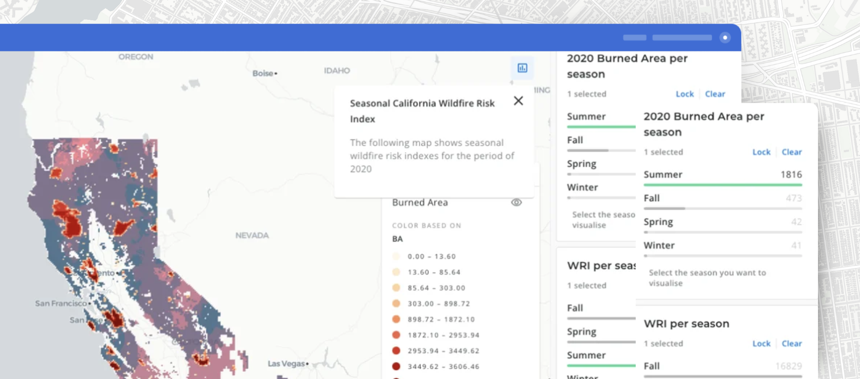 Use spatial data to create a wildfire risk index