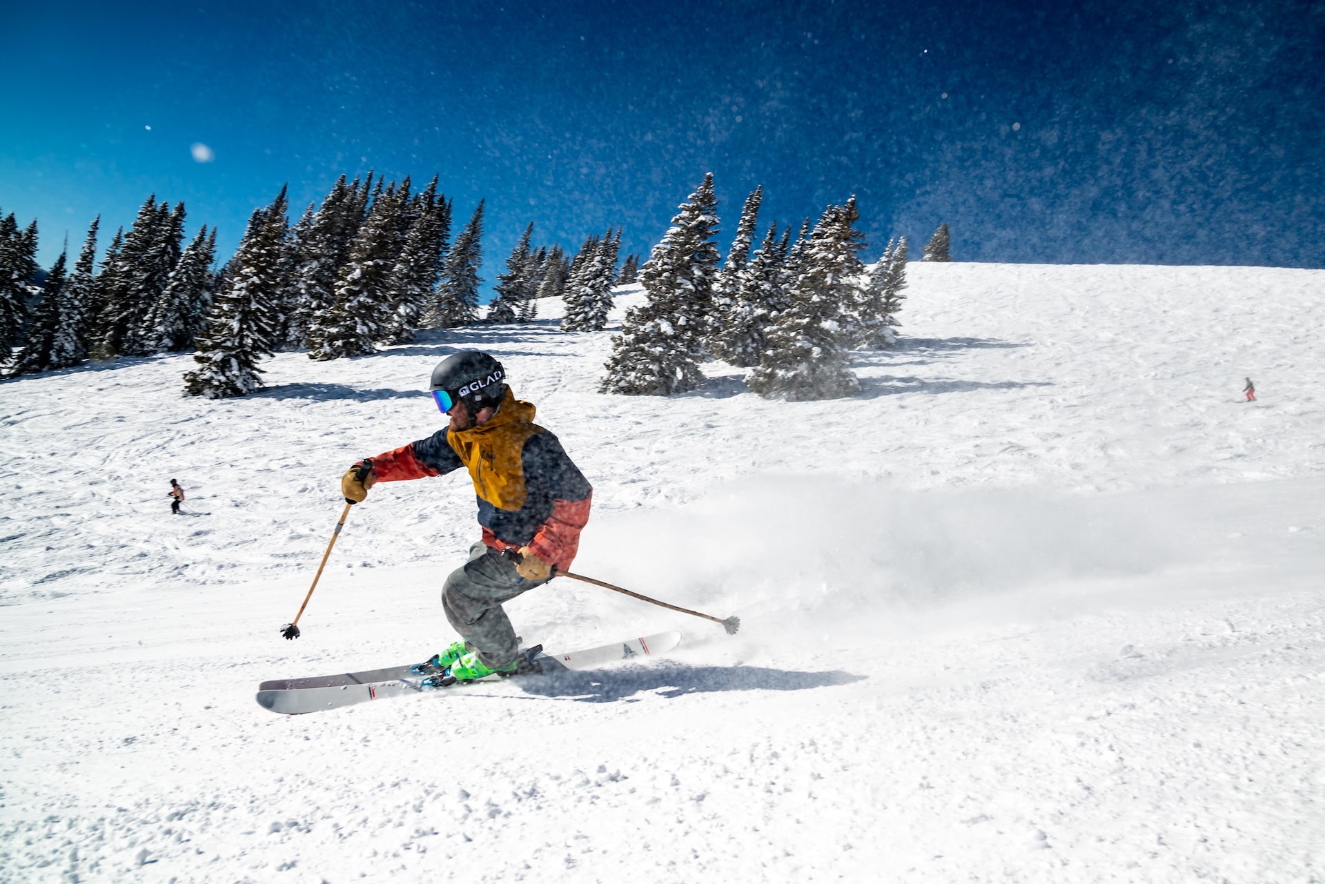 Person skiing down a mountain