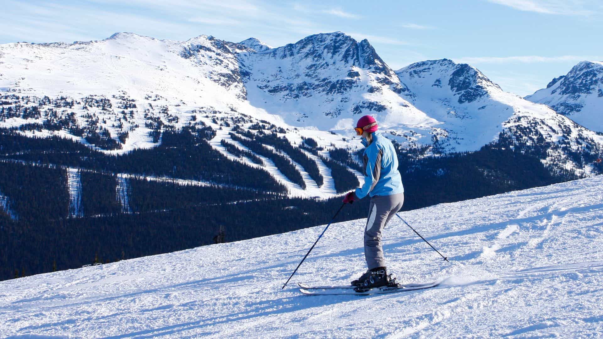 Woman skiing