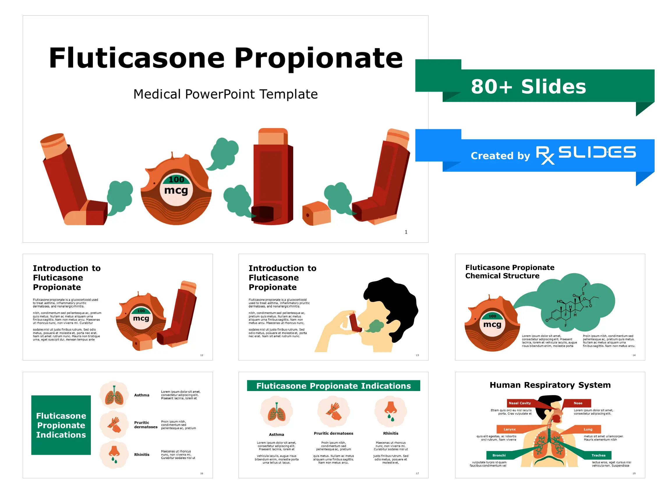 Fluticasone Propionate PowerPoint Template 