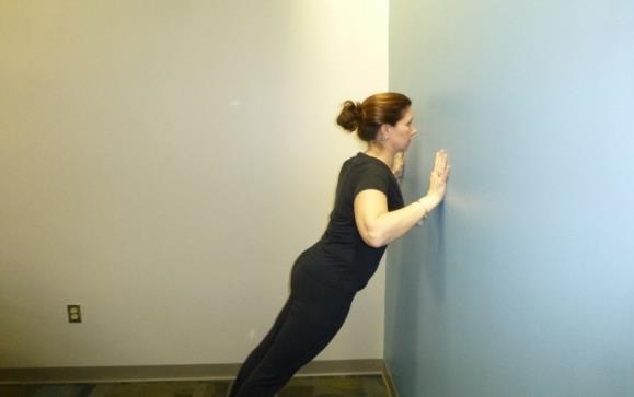 wall push up exercise