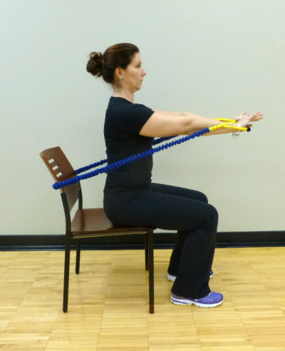 seated tube press exercise