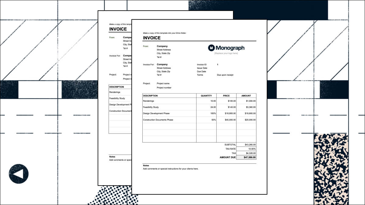 Architect Invoice Template