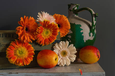 Gerberas on the table