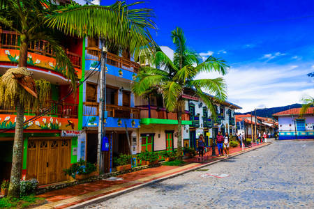 Casas coloridas em Guatapa