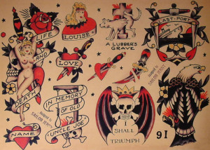 vintagegal:sailor jerry tattoo flash