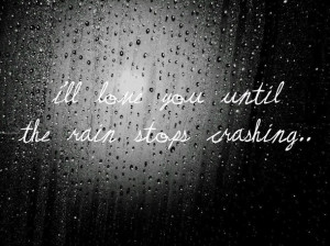 black and white, cute, love, photography, quote, rain, raindrops ...