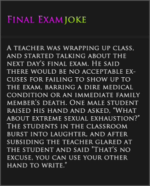 funny college final exam quotes final exam joke college quote