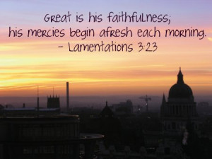 His Mercies Are New Every Morning