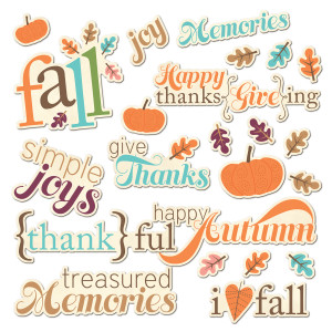 Happy Harvest - Die Cuts - Fall Words