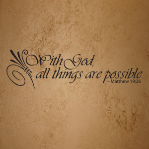 With God All Things are Possible Bible Quote