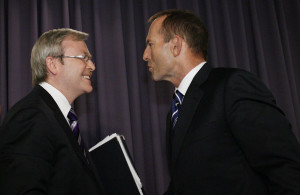 ... in this photo kevin rudd tony abbott australian prime minister kevin