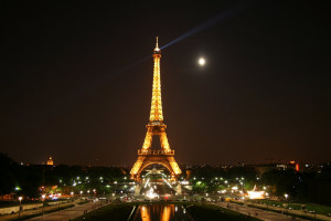 Paris Eiffel Tower at Night