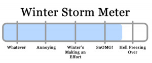 You hear that? What? Exactly. It's the calm before the Icy. Snowy ...