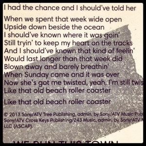 ... twisted like that old beach roller coaster roller coaster luke bryan