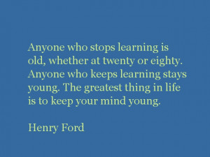 Never stop learning