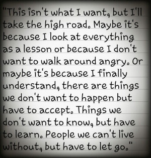 Sometimes you have to let go of the people you thought cared about you ...