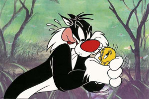 Sylvester Planning To Eat Tweety