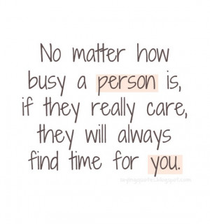 Matter How Busy Person They