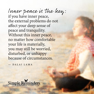 Re-posting From Simple Reminders : Inner Peace Is The Key By Dalai ...