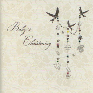 Baby's Christening Bird Card by Five Dollar Shake