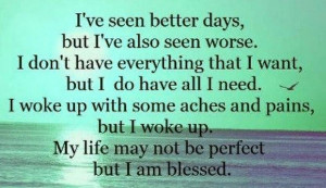 Thank you, Lord, for your many blessings.