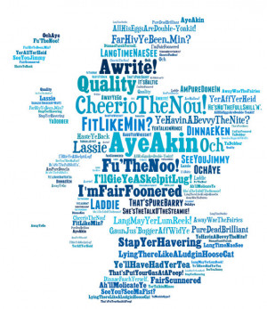 SCOTTISH SAYINGS PRINT- Funny Art Scottish Slang Phrases. Unique ...