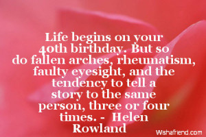 Funny 40th Birthday Quotes