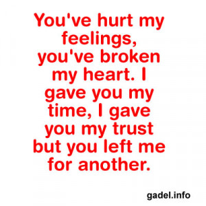 Hurt Feelings Quotes, Sayings, Proverbs and Poem