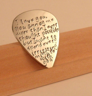 Love quotes Guitar Pick-Perfect Gift for a Grooms Wedding…