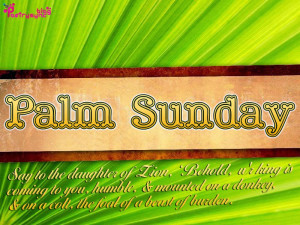 Palm Sunday Quotes and Sayings with Quote Pictures