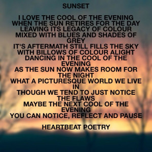 Sunset - poetry