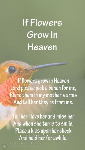 Search Results for: Poems About Flowers In Heaven