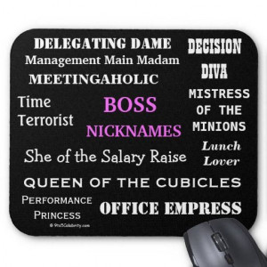 Funny Boss (female) Mouse Mat