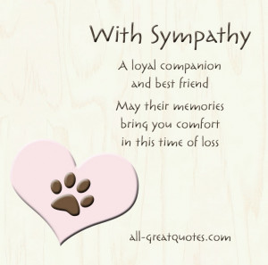 Pet Sympathy Card Quotes