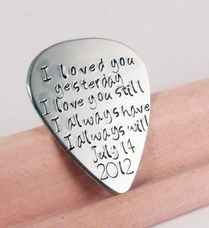 Love quotes Guitar Pick-Perfect Gift for a Grooms Wedding gift-husband ...