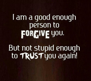 Forgive and forget