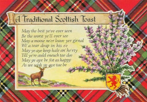 Traditional Scottish toast