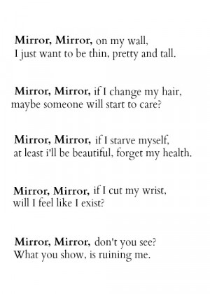 mirror myedits self harm cutting anorexia ed self esteem starving