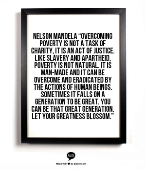 Overcoming Poverty by Nelson Mandela