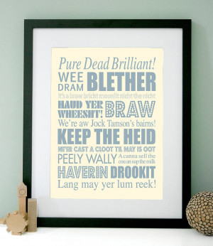 homepage > MODO CREATIVE > PERSONALISED SCOTTISH SAYINGS ART PRINT