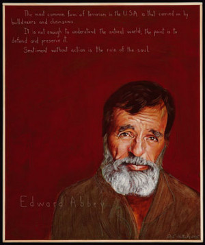 Edward Abbey Portrait by Robert Shetterly